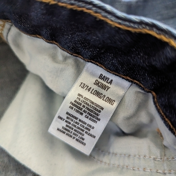 Woman's Aeropostale Bayla Skinny Fit Dark Wash Denim Jeans- Size 13/14 Long - Picture 5 of 7